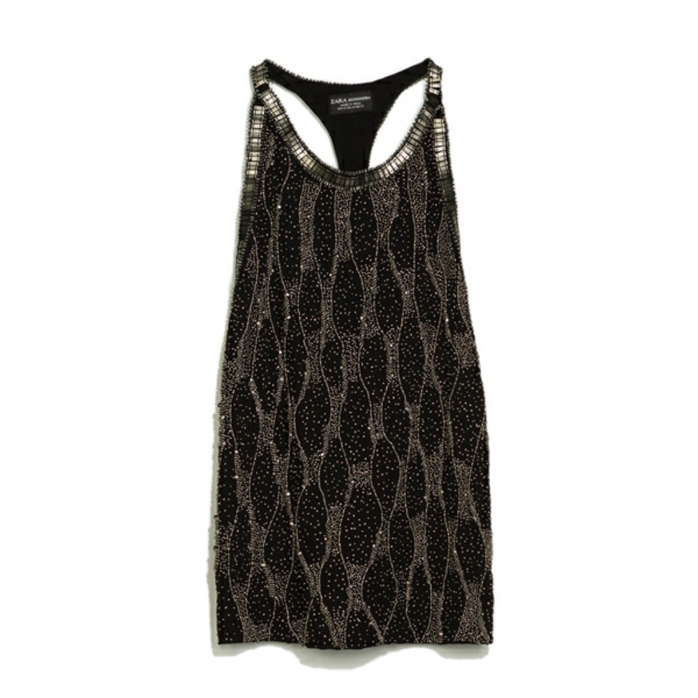 NWT Zara beaded sleeveless top